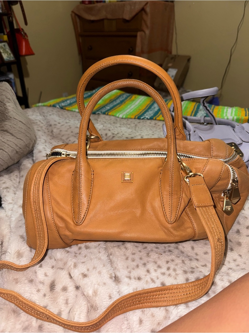Pour La Victoire East-West Napa Satchel Shoulder Handbag Purse Convertible Bag
